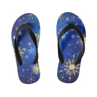 XMAS Blue Background with Golden Snowflakes