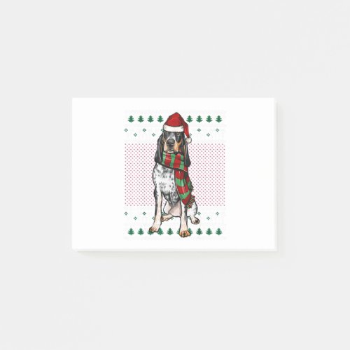 Xmas Bluetick Coonhound Dog Post_it Notes