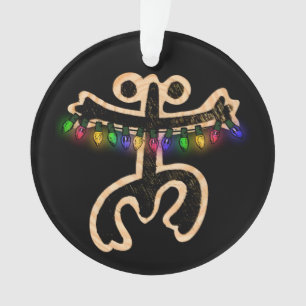 Xmas Boricua Coqui Taino Metal Ornament