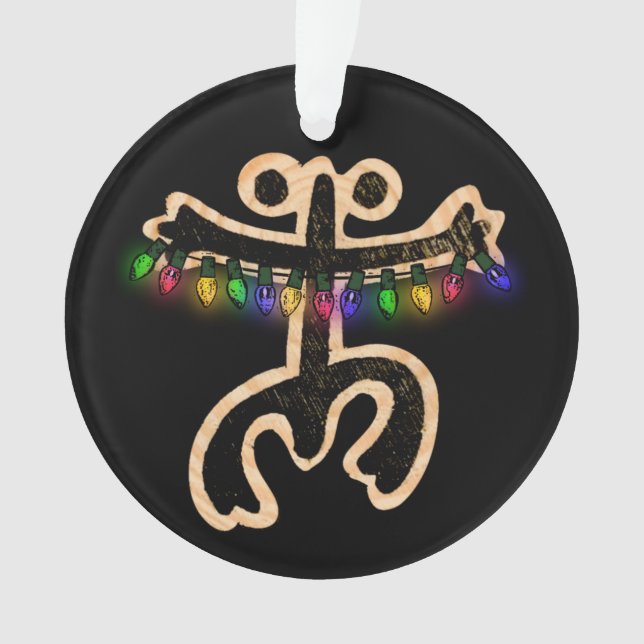 Xmas Boricua Coqui Taino Metal Ornament (Front)