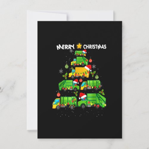 Xmas Boys Kids Garbage Truck Christmas Tree Orname Invitation