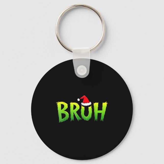 Xmas Bruh Christmas Kids Teens Boys Funny Christma Keychain (Front)