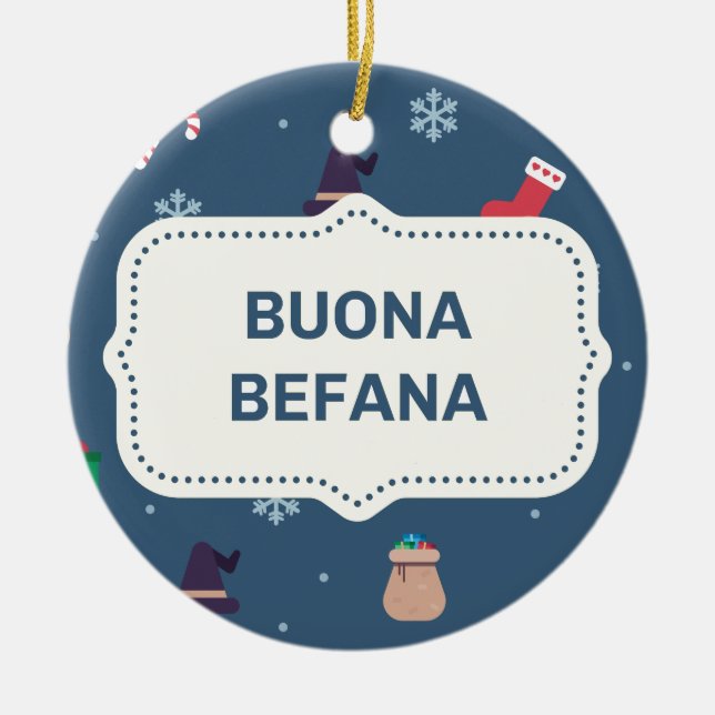 xmas buona Befana Ceramic Ornament (Front)