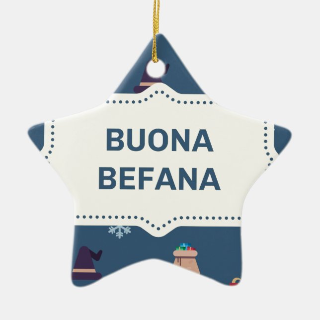 xmas buona Befana Ceramic Ornament (Front)