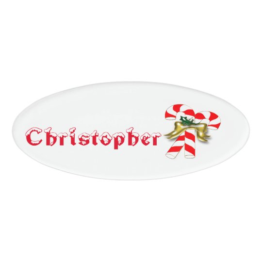 Xmas Candy 1 Name Tag | Zazzle.com