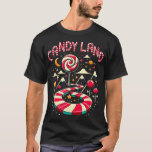  Xmas Candy Land Rainbow Trail Candy Cane Merry  T-Shirt