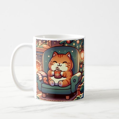 Xmas Cat Cocoa Mug