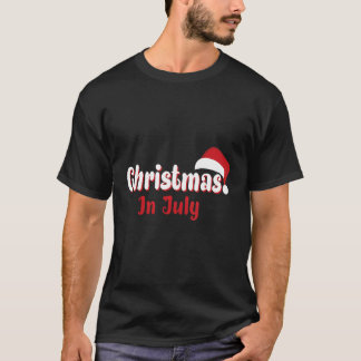 Xmas Christmas In July Party Dress Santa Hat  Grap T-Shirt