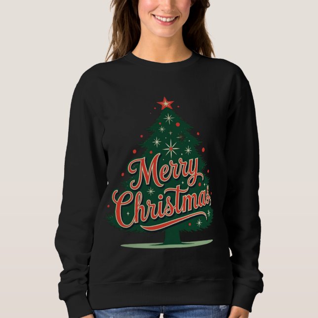 Xmas christmas tree merry Christmas tee (Front)