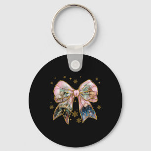 Xmas Coquette Bow Jesus Christian Bible Verse Nati Keychain