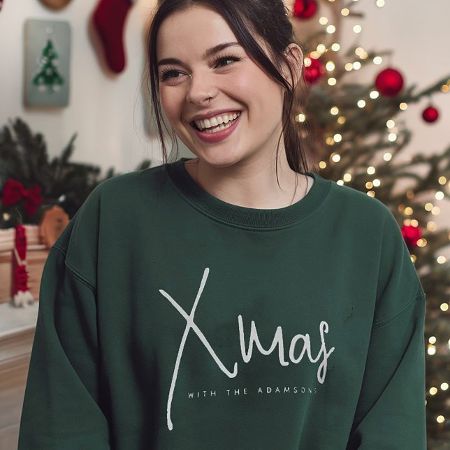 Xmas Custom Christmas Party Green Sweatshirt (Creator Uploaded)