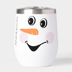 Xmas Cute Custom Snowman happy face cup coffee mug