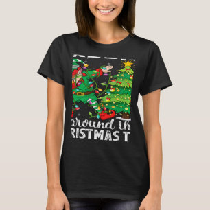 Xmas Dab Elf Dabbing Around The Christmas Tree   T-Shirt