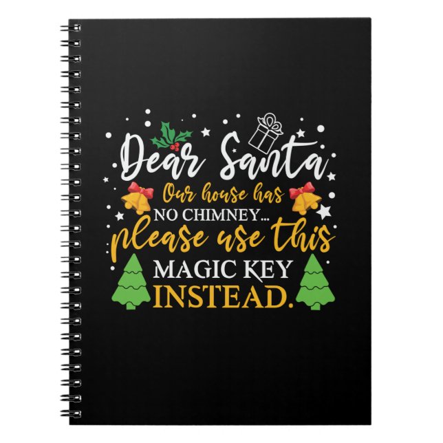Xmas Dear Santa Magic Key Notebook (Front)