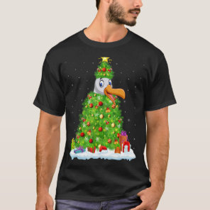 Xmas Decorations Lights Santa Albatross Bird Chris T-Shirt