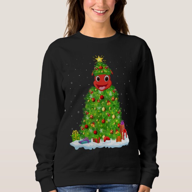 Xmas Decorations Lights Santa Ant Christmas Tree Sweatshirt (Front)
