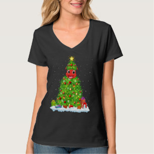 Xmas Decorations Lights Santa Ant Christmas Tree T-Shirt