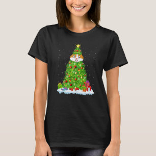 Xmas Decorations Lights Santa Hamster Christmas Tr T-Shirt