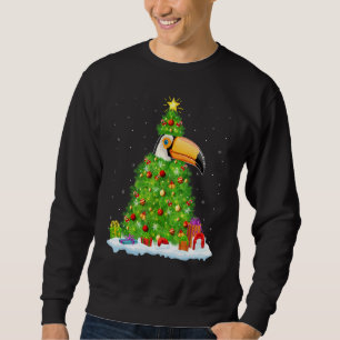 Xmas Decorations Lights Santa Hornbill Bird Christ Sweatshirt