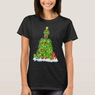 Xmas Decorations Santa Airedale Terrier Dog Christ T-Shirt