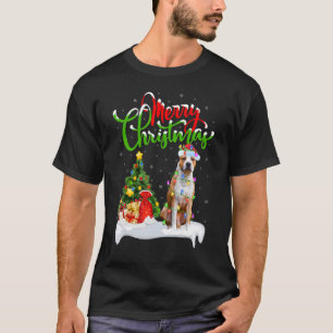 Xmas Decorations Santa Bull Terrier Dog Christmas T-Shirt