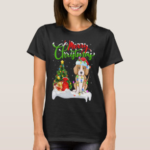 Xmas Decorations Santa Foxhound Dog Christmas T-Shirt