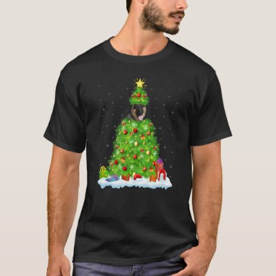 Xmas Decorations Santa German Shepherd Dog Christm T-Shirt