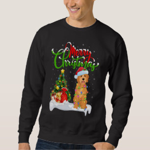 Xmas Decorations Santa Goldendoodle Dog Christmas Sweatshirt