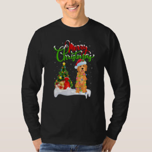 Xmas Decorations Santa Goldendoodle Dog Christmas  T-Shirt