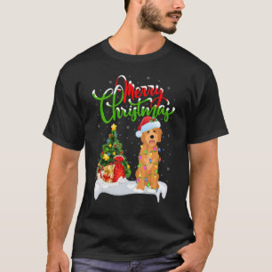 Xmas Decorations Santa Goldendoodle Dog Christmas T-Shirt