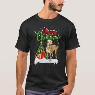 Xmas Decorations Santa Greyhound Dog Christmas T-Shirt