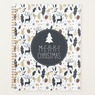 Xmas Deer and Leaves Joyful Greetings Collection Planner