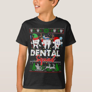 Xmas Dental Squad Teeth Hat Santa Elf Reindeer ugl T-Shirt