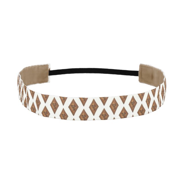 Xmas Diamond Cinnamon Sand Tart Christmas Cookie Athletic Headband (Front)