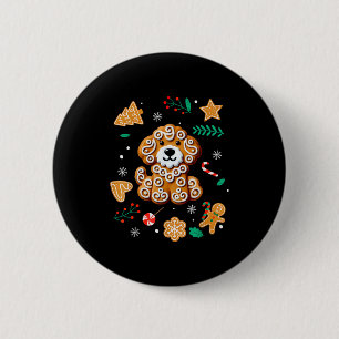 Xmas Dog Gingerbread Goldendoodle Golden Doodle Ch Button