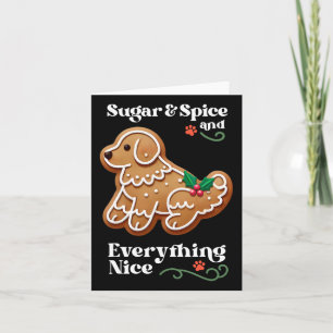 Xmas Dog Gingerbread Sugar Spice Christmas Cookie Card