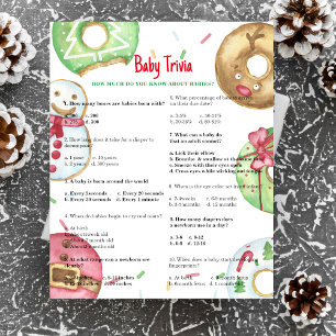 Xmas donuts - Baby Trivia   Baby Shower Game