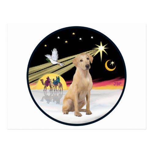 Xmas Dove (R) - Yellow Lab (F) Post Cards