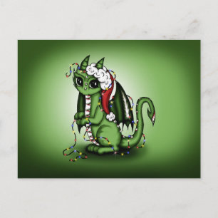 Xmas Dragon Holiday Postcard