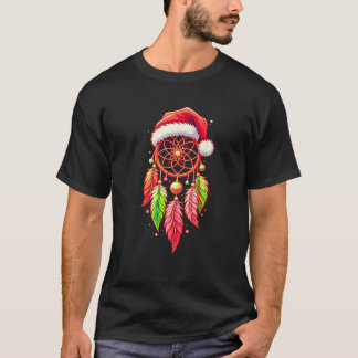Xmas Dream Catcher Feather Bohemian Christmas Drea T-Shirt