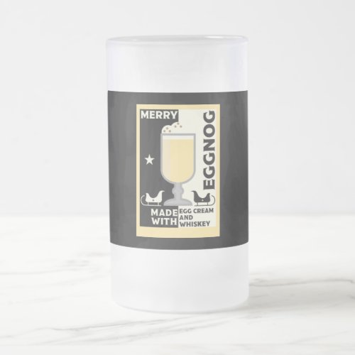 Xmas Eggnog Punch    Frosted Glass Beer Mug