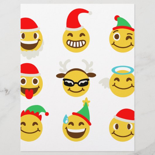 xmas emoji happy faces (Front)