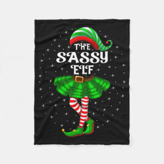 Xmas Family Matching Women Girls Mom The Sy Elf Ch Fleece Blanket