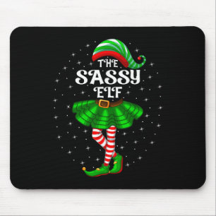 Xmas Family Matching Women Girls Mom The Sy Elf Ch Mouse Pad