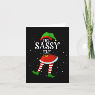 Xmas Family Matching Women Girls The Sy Elf Christ Card
