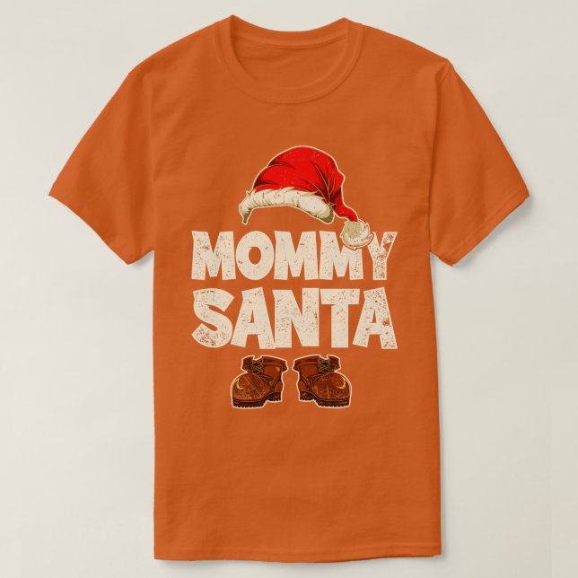Xmas Family Mommy Santa Funny Christmas Santa T-Shirt (Design Front)