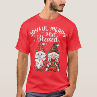 Xmas family Pajamas check red plaid Christmas gnom T-Shirt