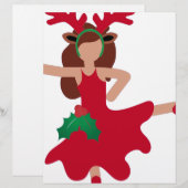 xmas flamenco dancer emoji (Front/Back)