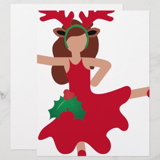 xmas flamenco dancer emoji (Front/Back)