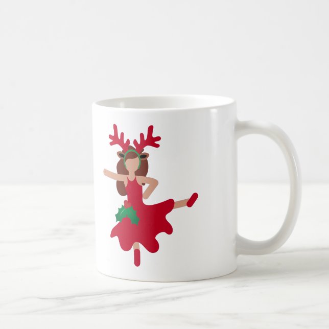 xmas flamenco dancer emoji coffee mug (Right)